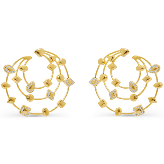Golden Labyrinth Earrings