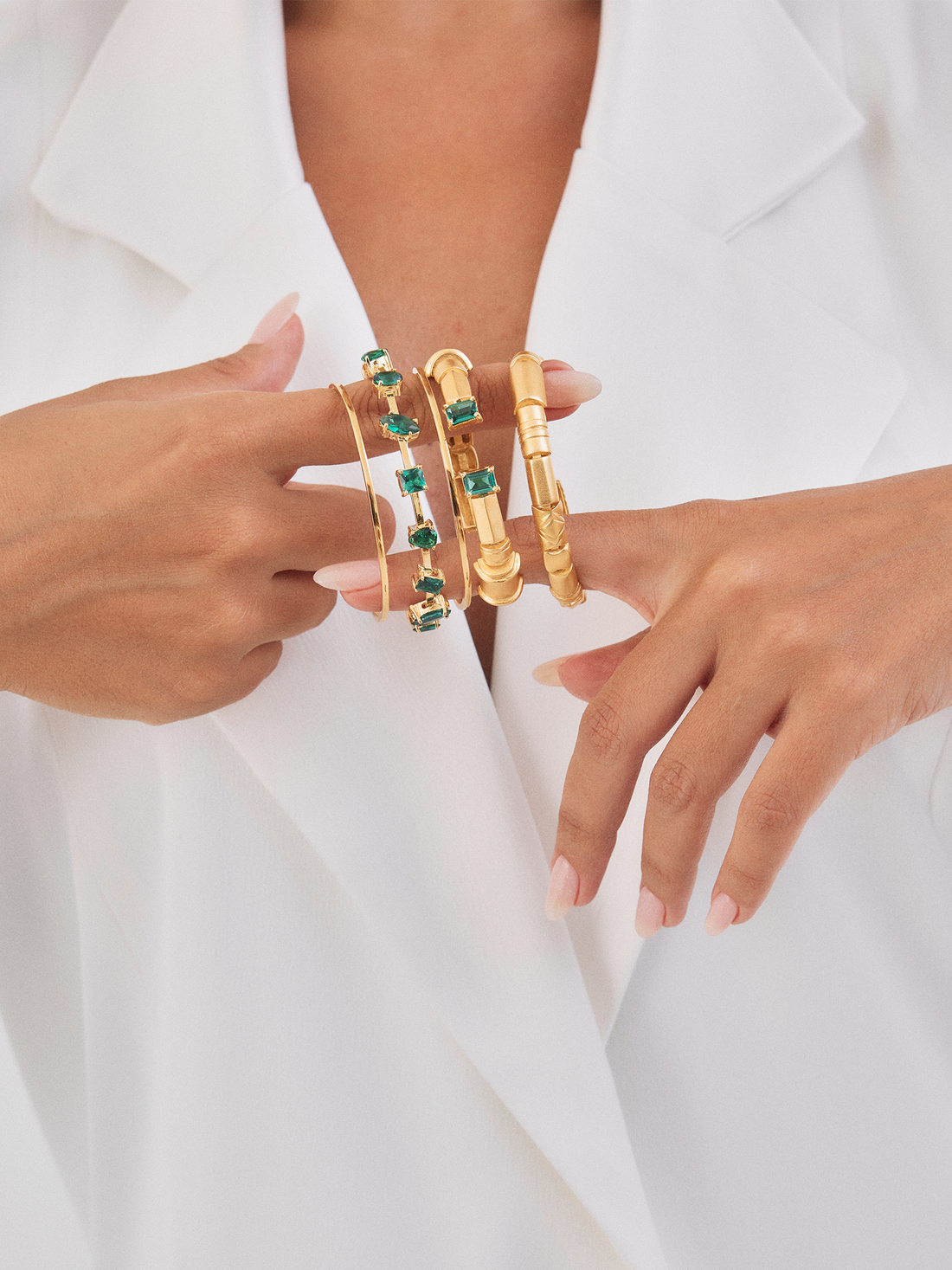 Emerald Horizon Bangle