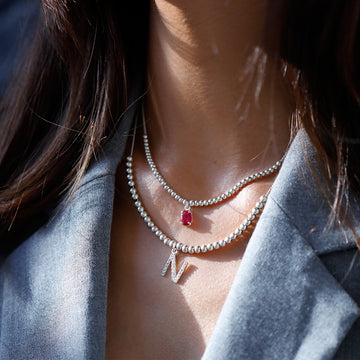 Silver Necklace Stack